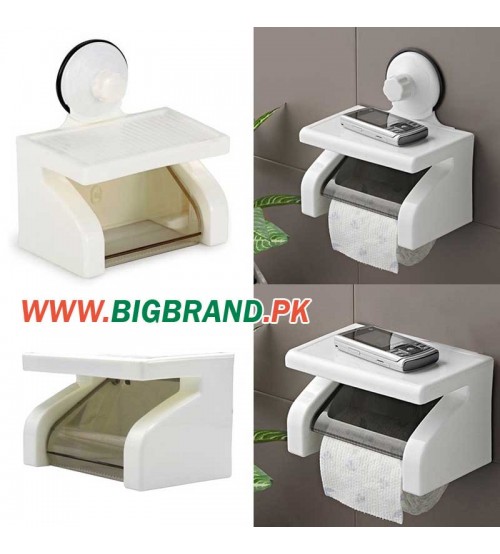 Portable Toilet Paper Holder Suction Cup Tissue Roll Stand